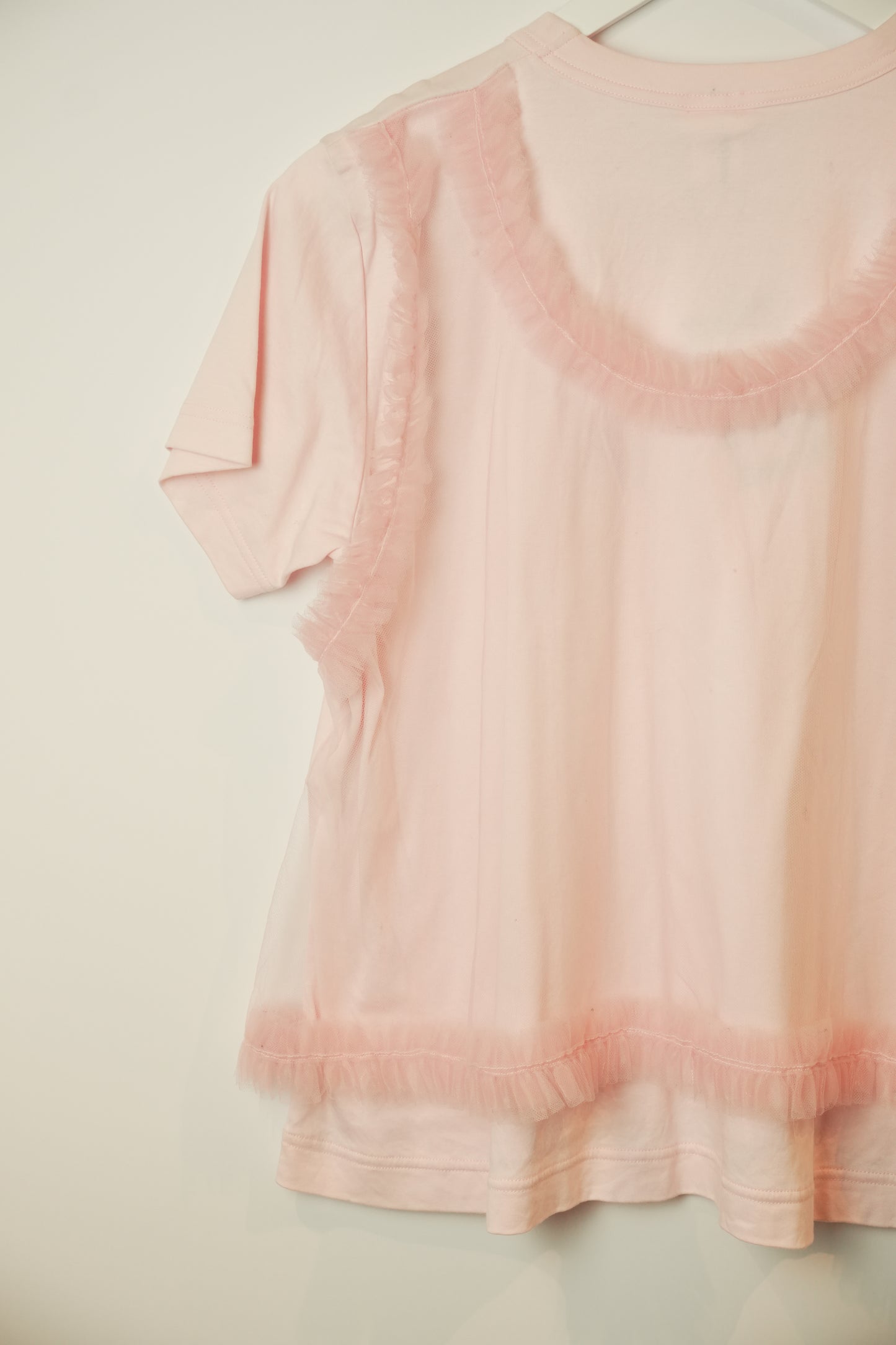 Noir Kei Ninomita Pink Tshirt w tulle ovelay