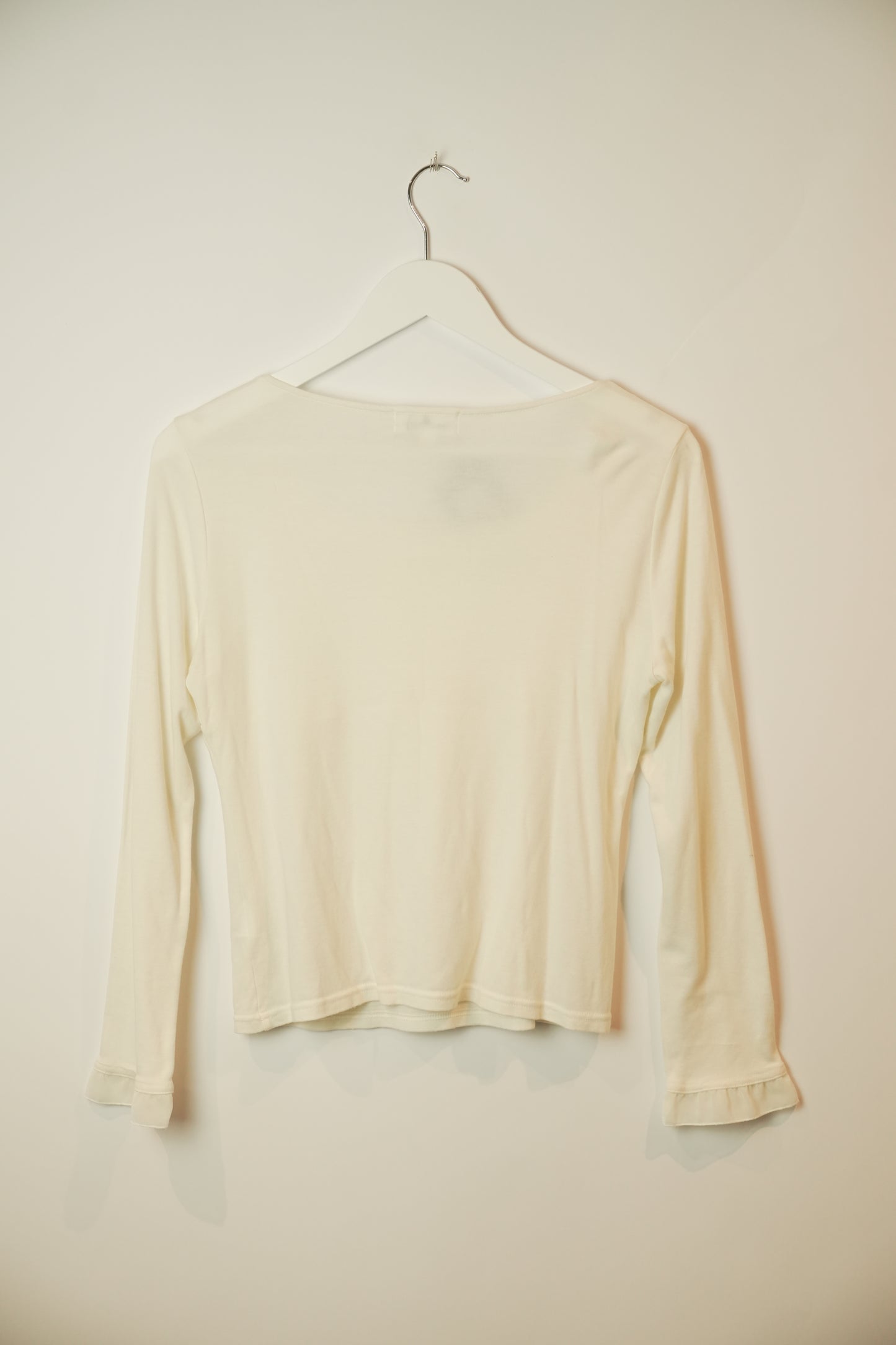 Courreges Sheer Scoop Neck LS Blouse