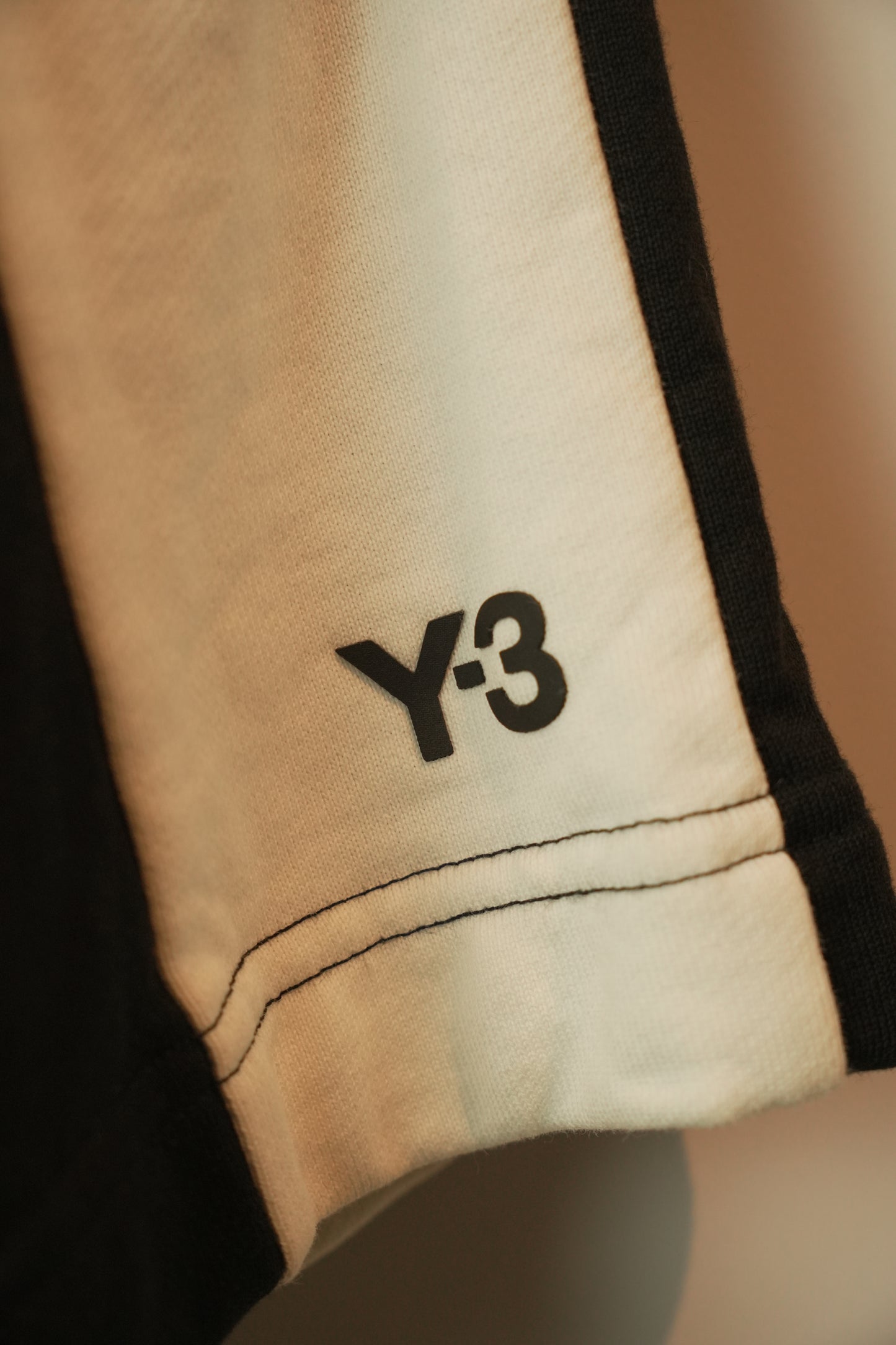 Y3 Stripe Asymmetrical Flared Sarouel Pants