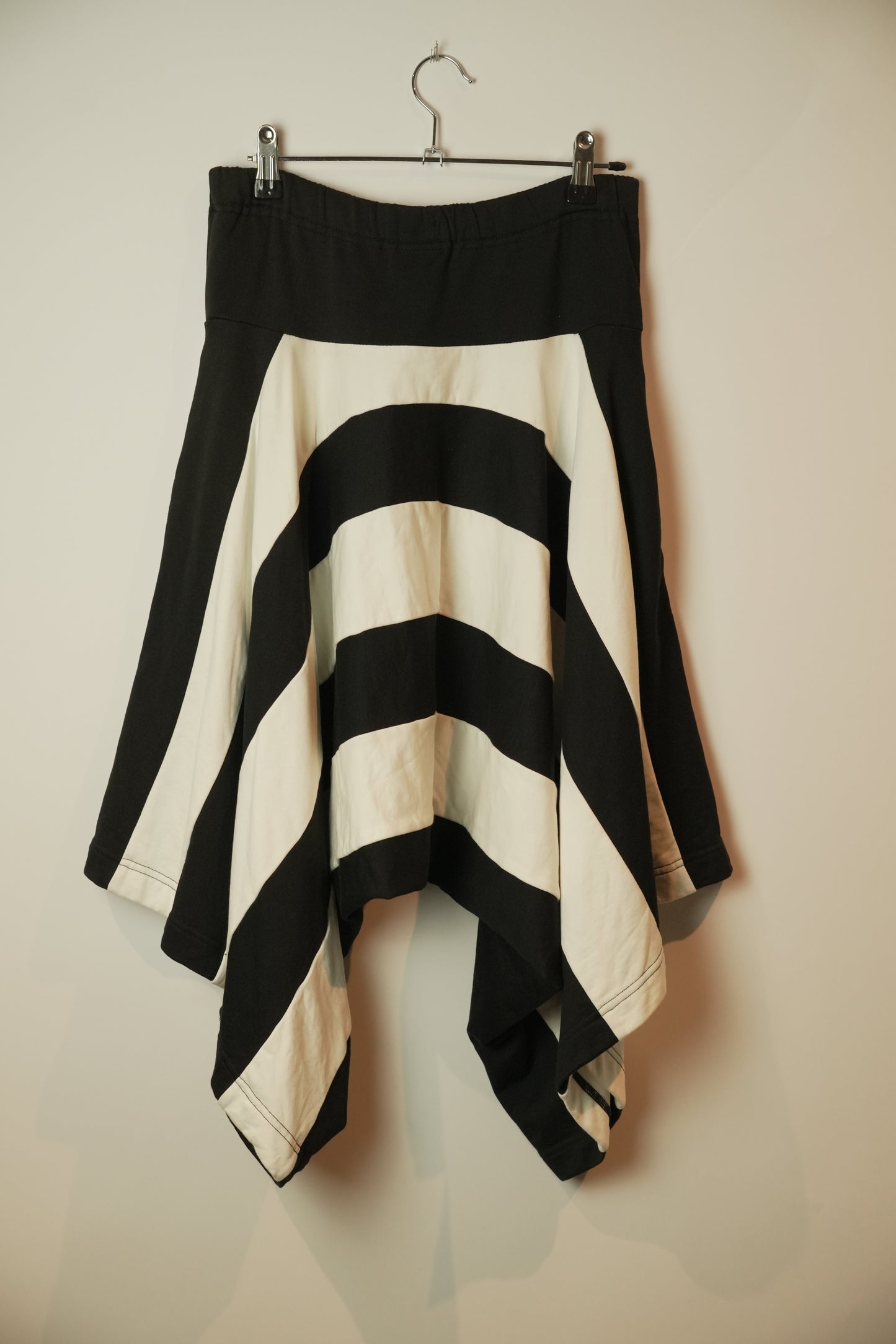 Y3 Stripe Asymmetrical Flared Sarouel Pants