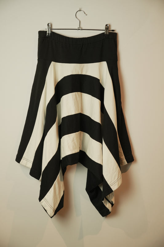 Y3 Stripe Asymmetrical Flared Sarouel Pants