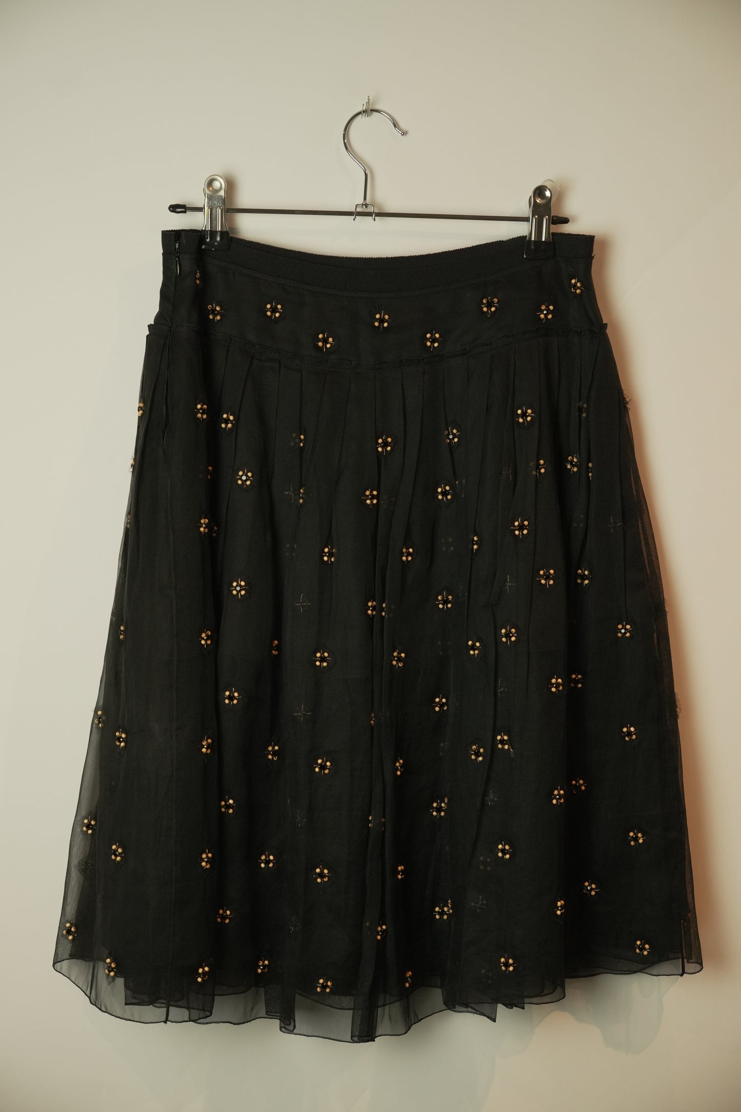 Prada Beaded Pleated Skirt