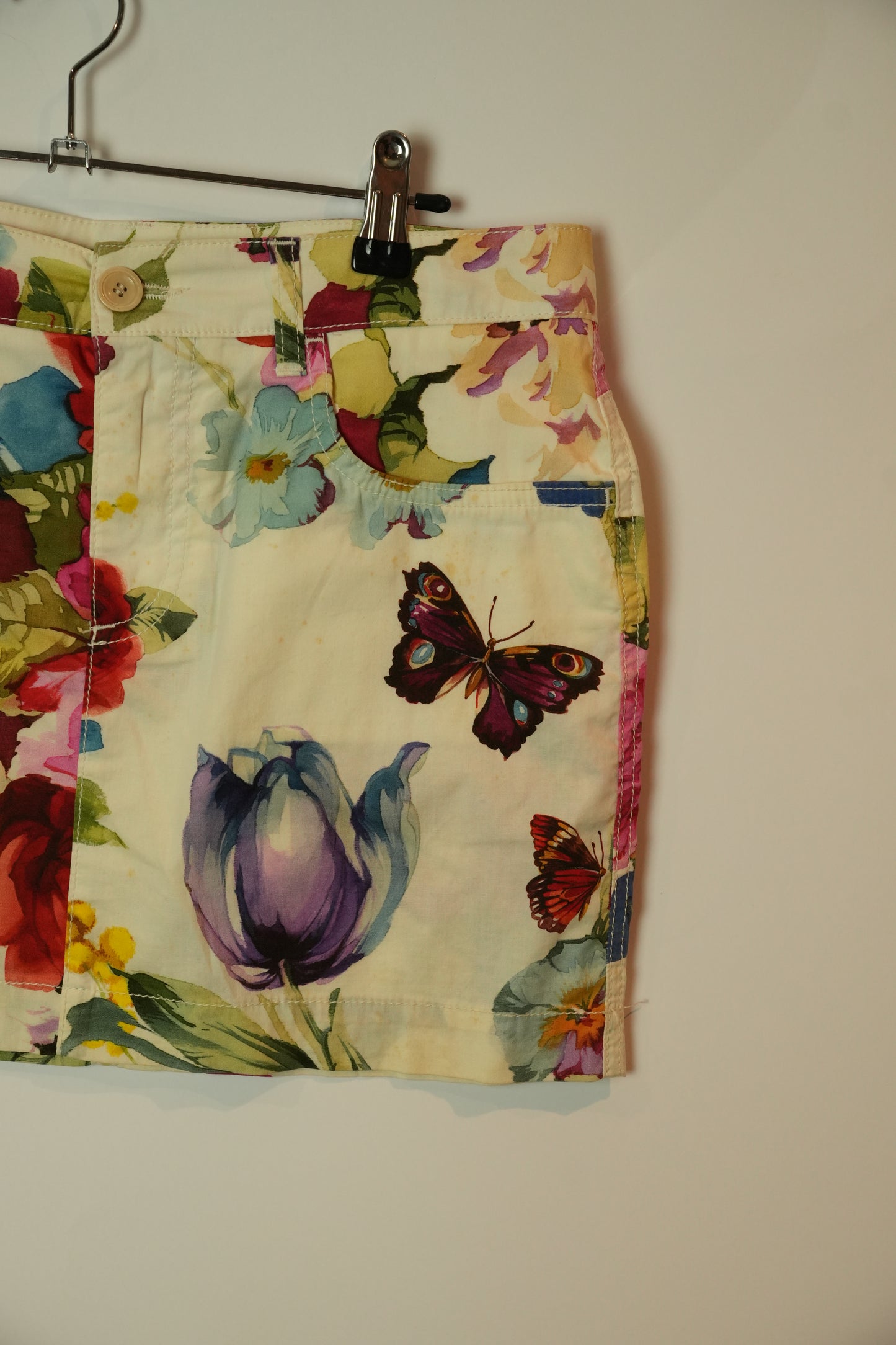Dolce & Gabbana Floral Butterfly Mini Skirt