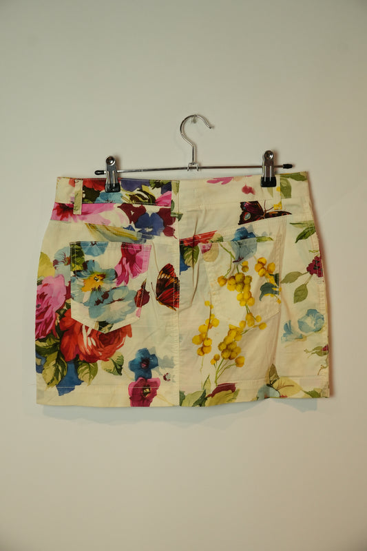 Dolce & Gabbana Floral Butterfly Mini Skirt