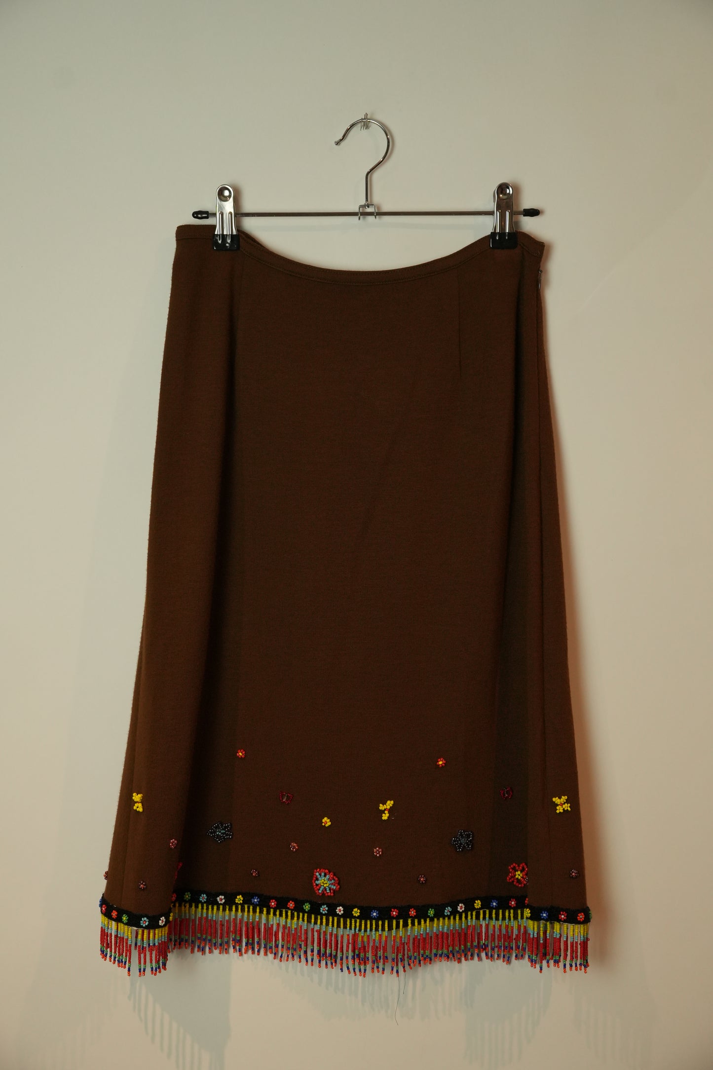 Italiya Suart Floral Beaded Hem Skirt