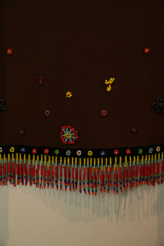 Italiya Suart Floral Beaded Hem Skirt