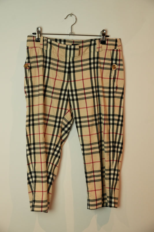 Burberry London Nova Check Capri Pants Sz M