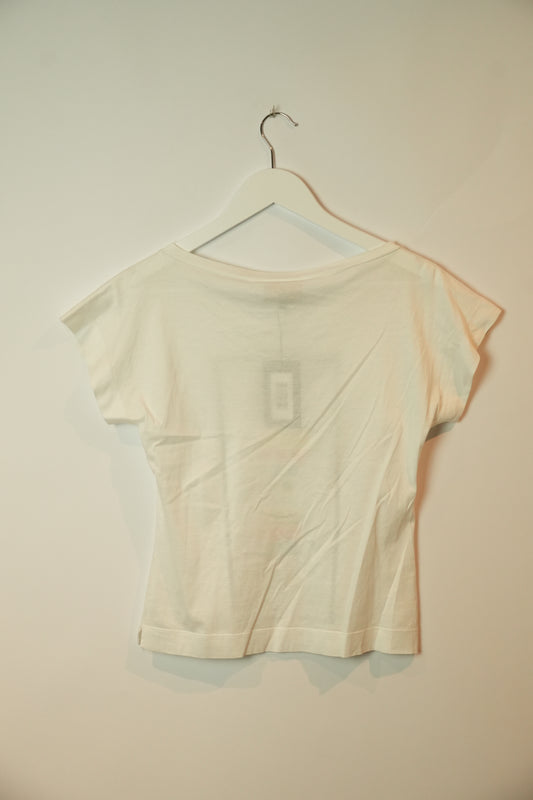 Fendi V Neck Geometric Print T Shirt