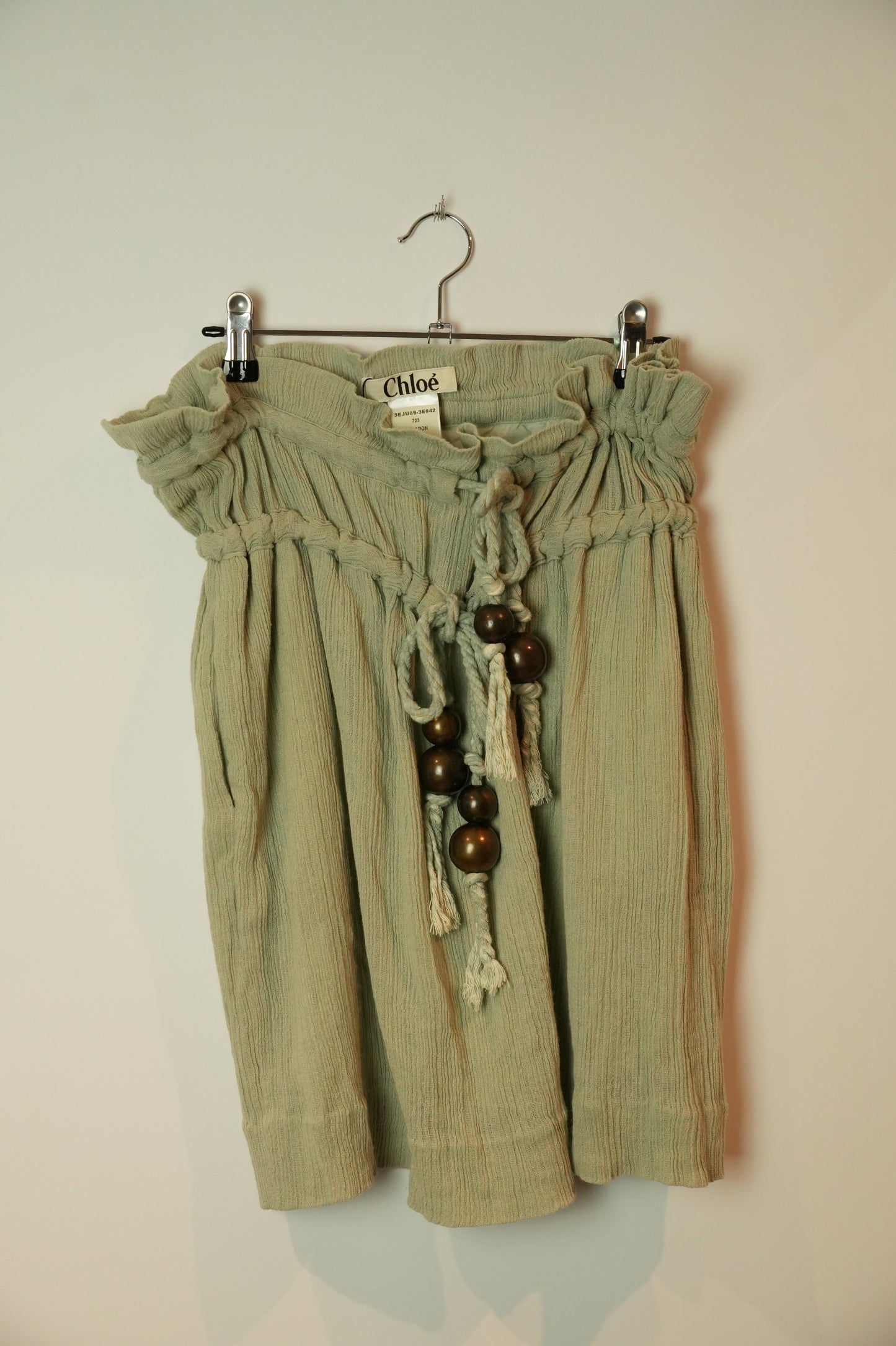 Chloe Micro Pleated Tie Waist Skirt w Balls