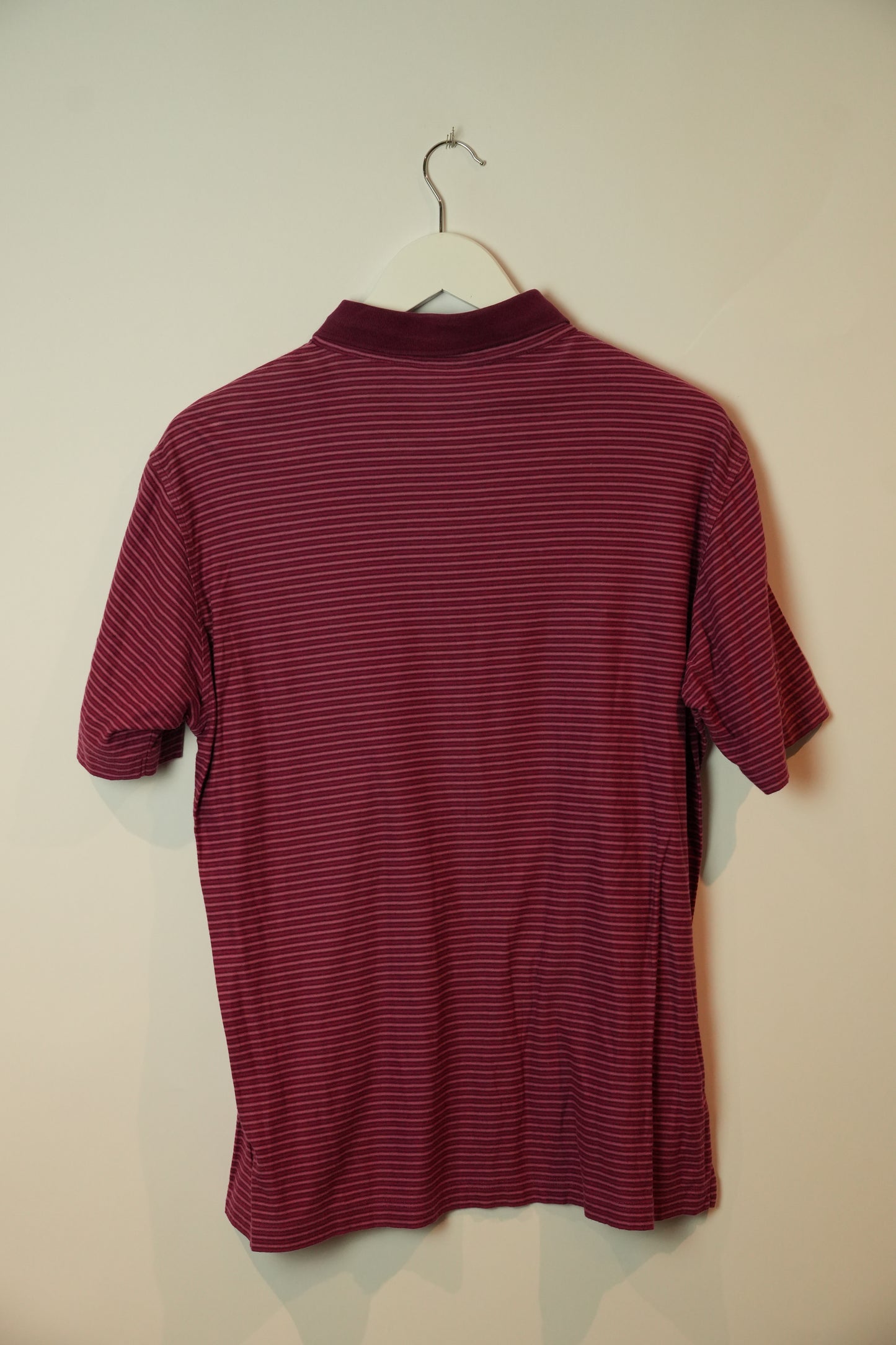 Burberry London MensPink Stripe Polo Sz L
