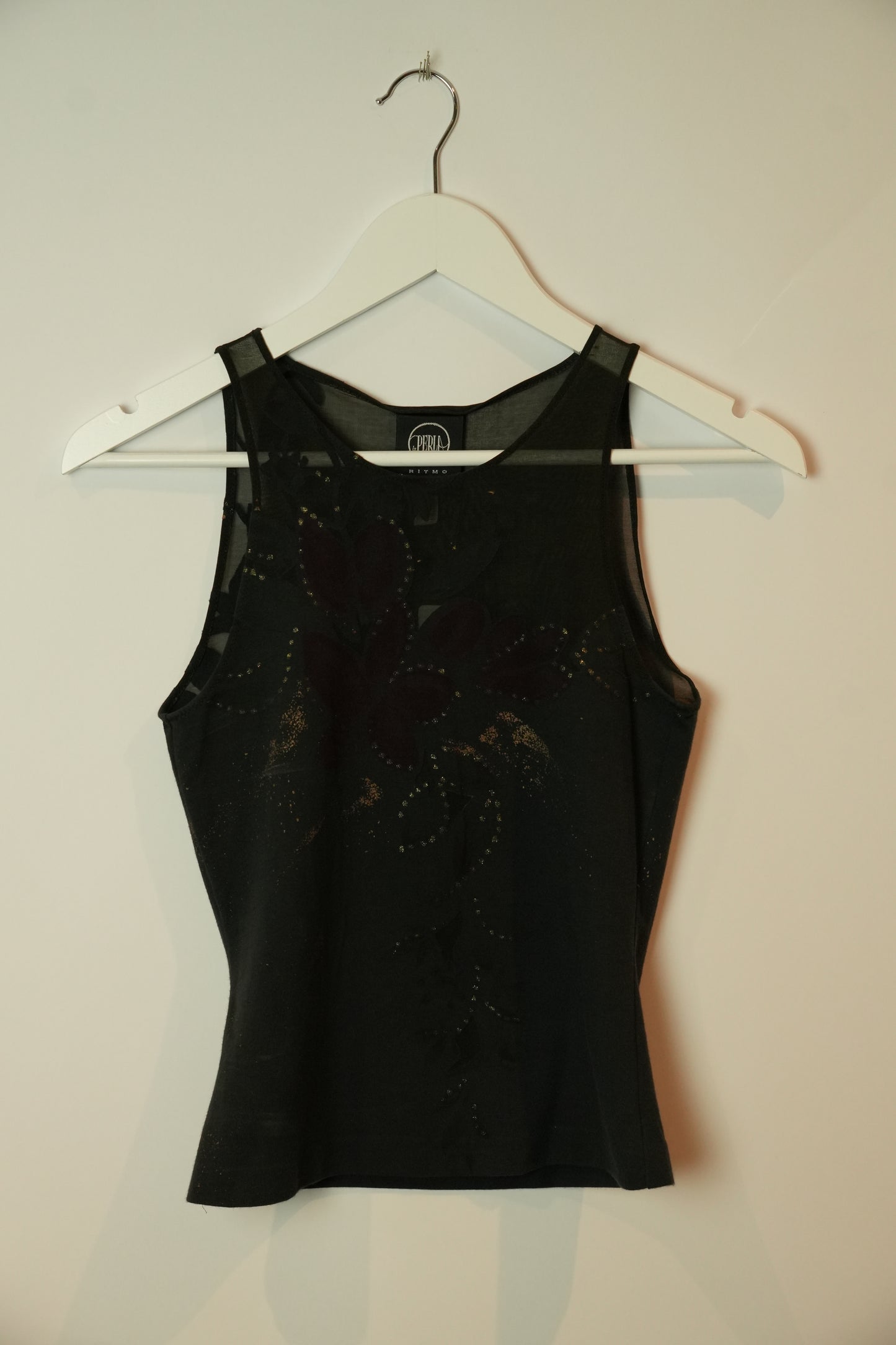 La Perla Floral Tattoo Print Sz42 Tank Top