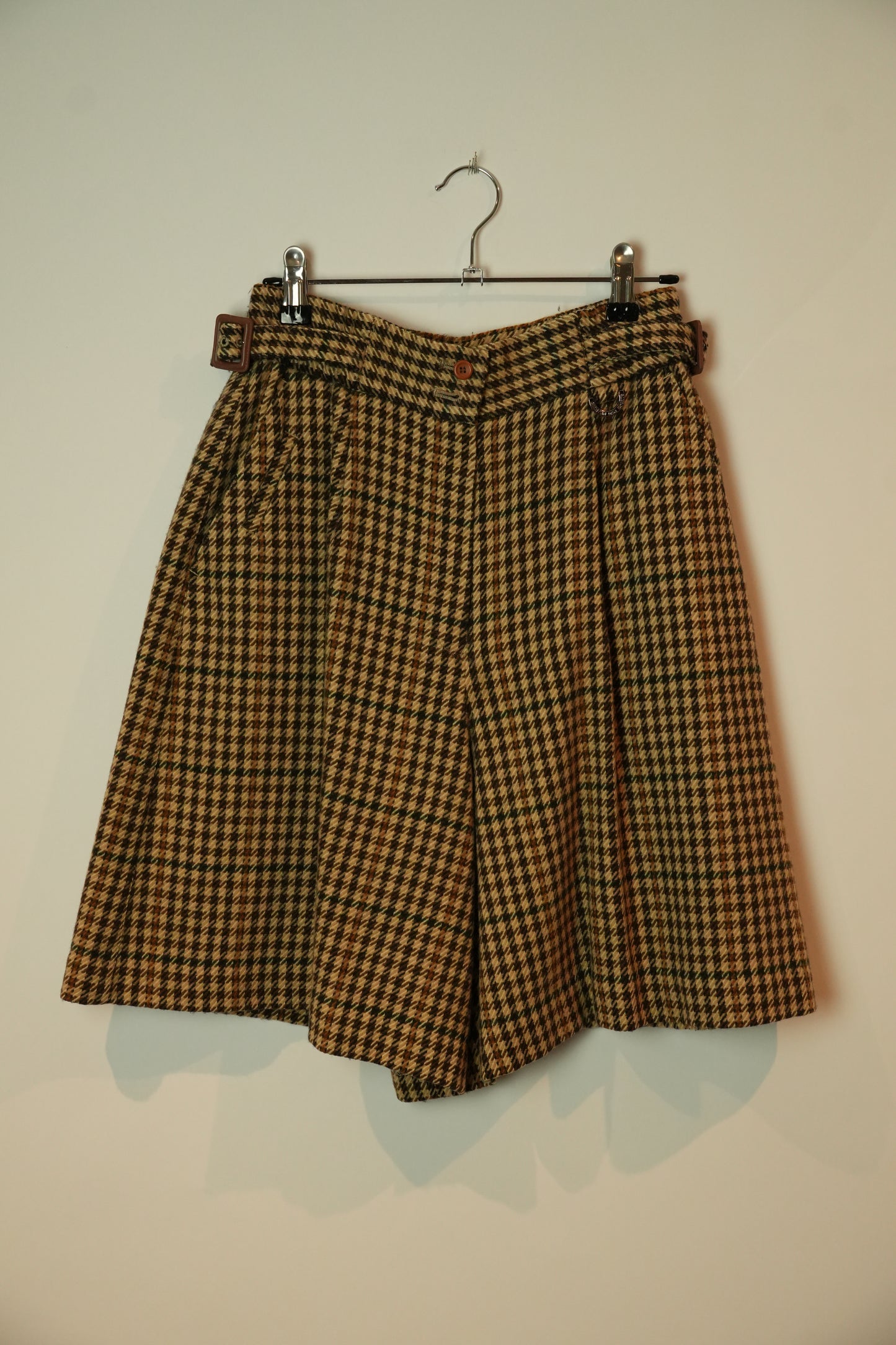 Christian Dior Sports Houndstooth Beige Checkered Bermuda Shorts