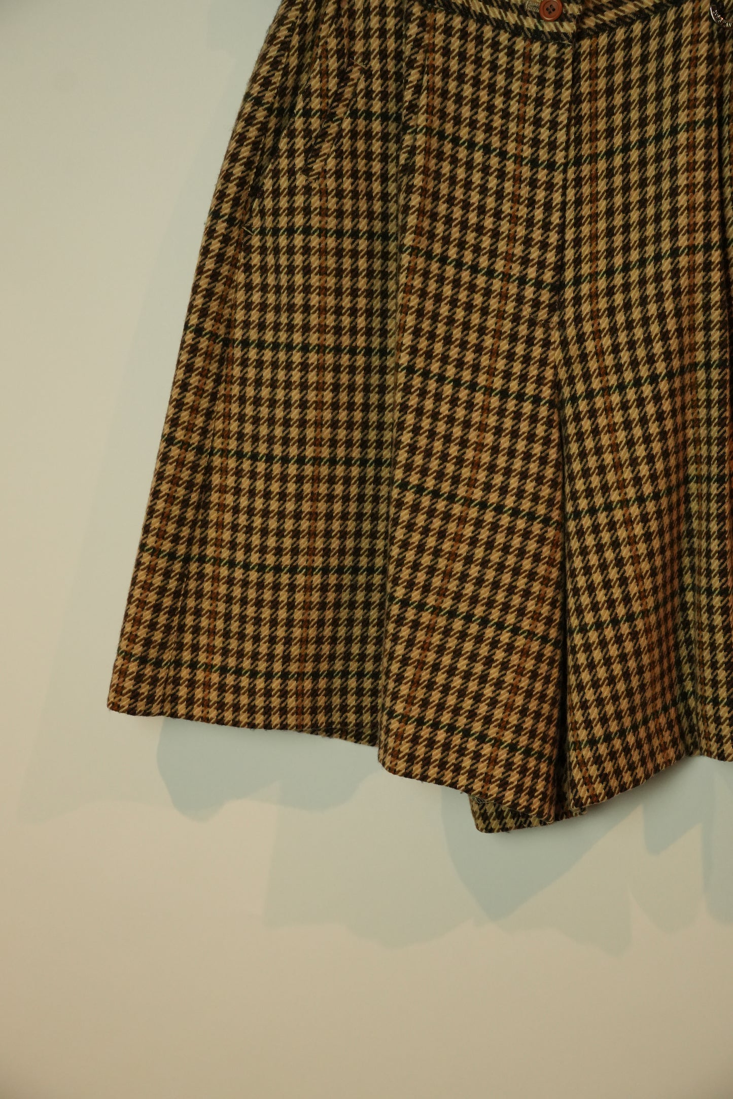 Christian Dior Sports Houndstooth Beige Checkered Bermuda Shorts