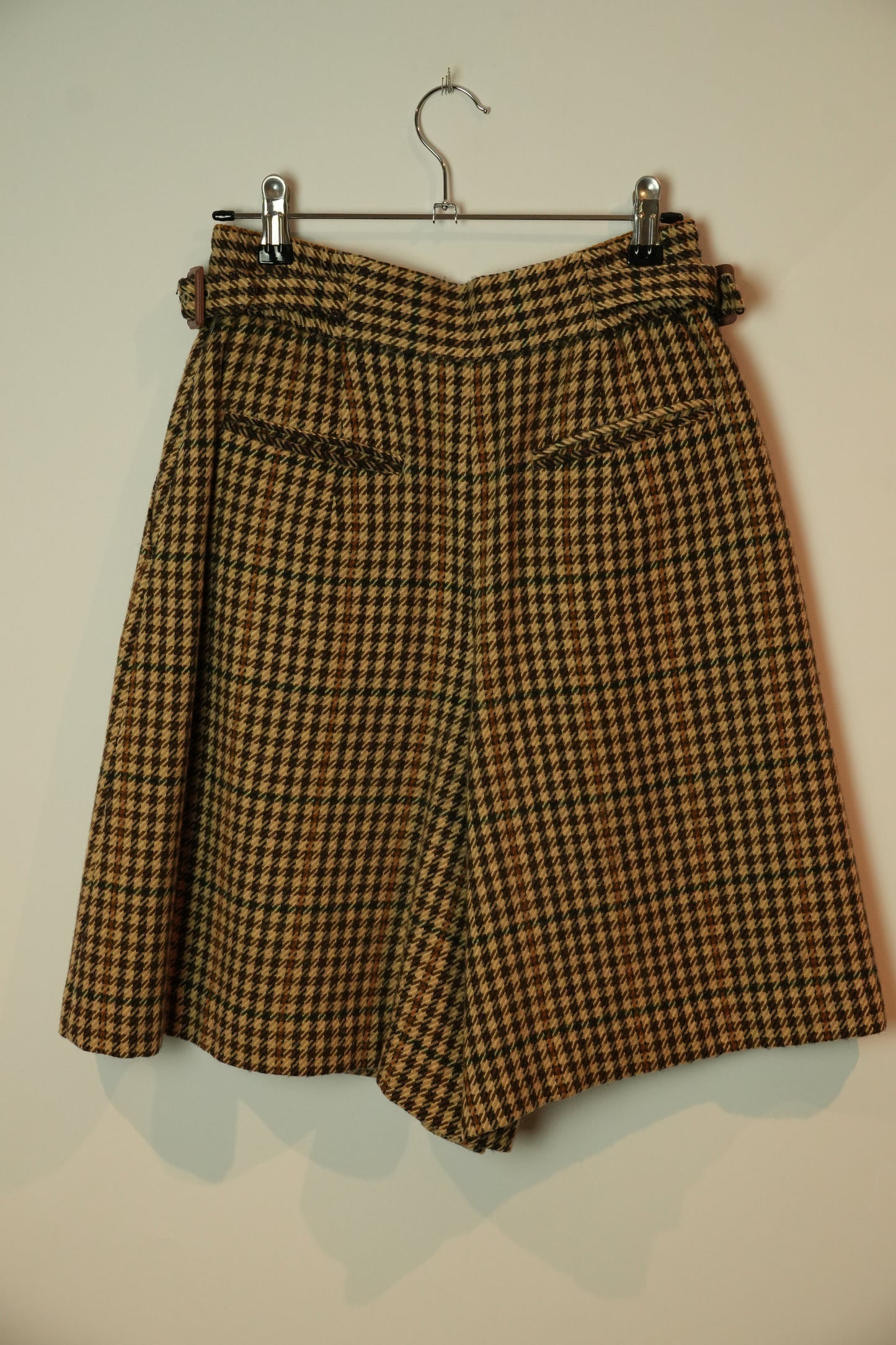 Christian Dior Sports Houndstooth Beige Checkered Bermuda Shorts