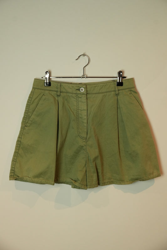 Miu Miu Khaki High waist flare shorts
