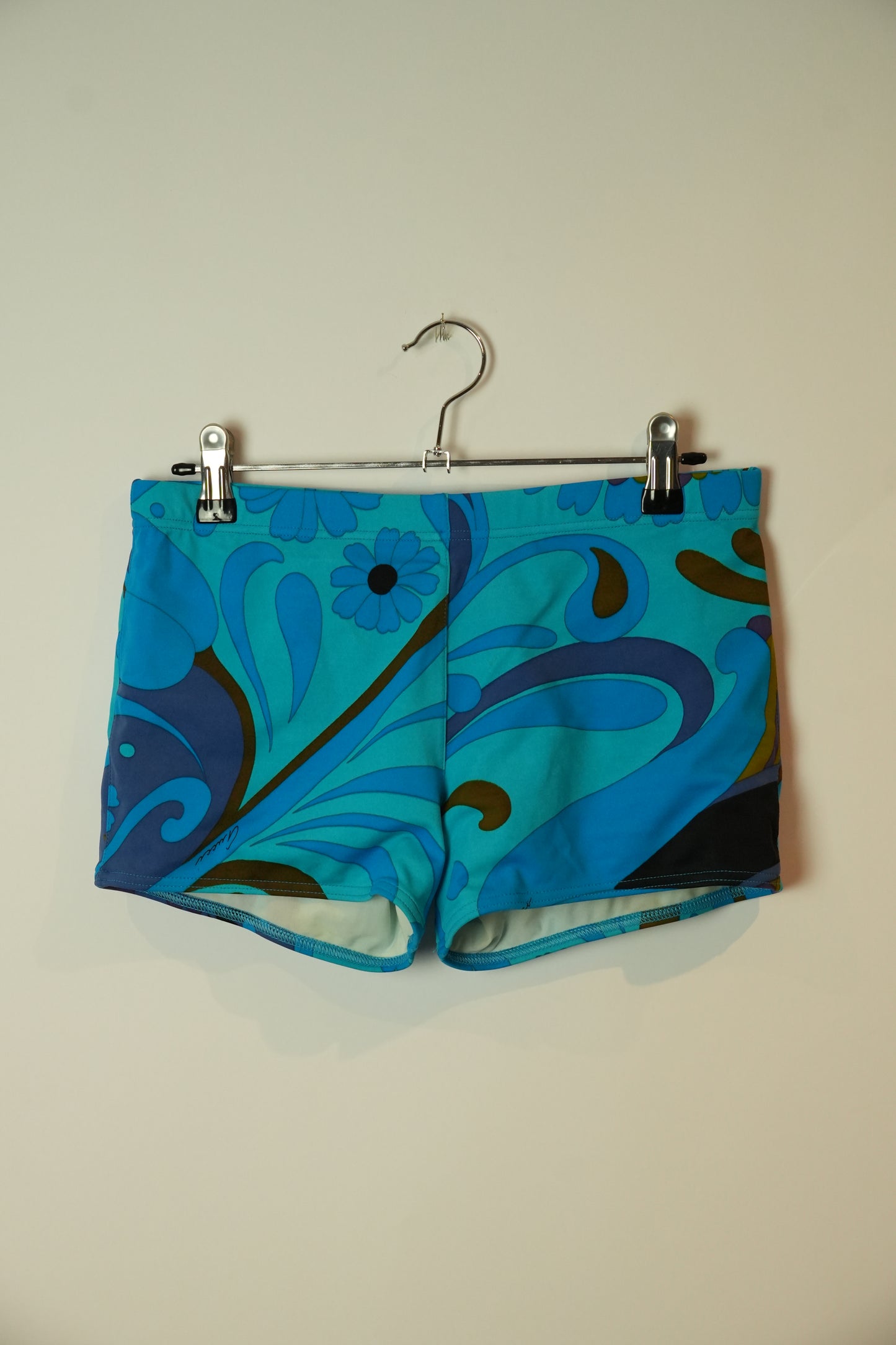 Gucci Spring 1999 Tom Ford Blue Floral Swimming Shorts