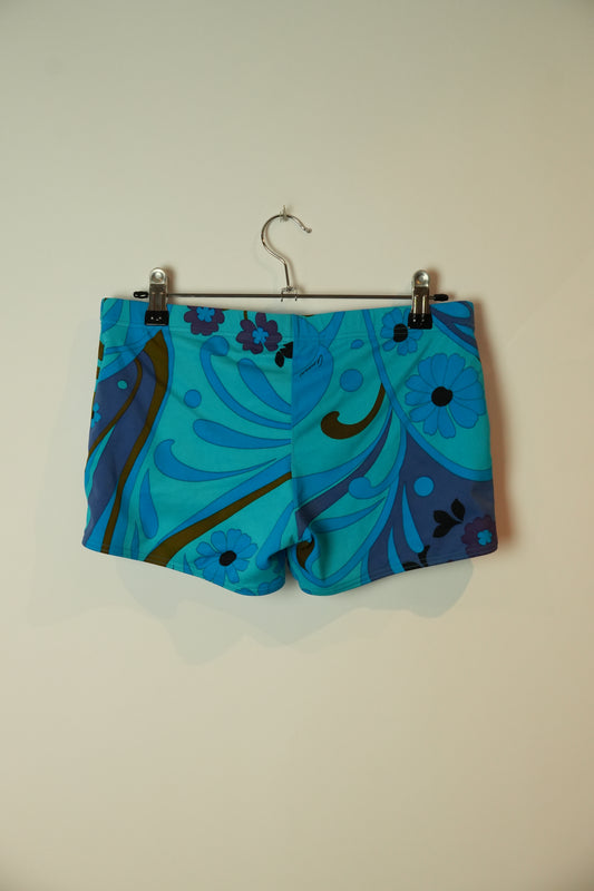 Gucci Spring 1999 Tom Ford Blue Floral Swimming Shorts