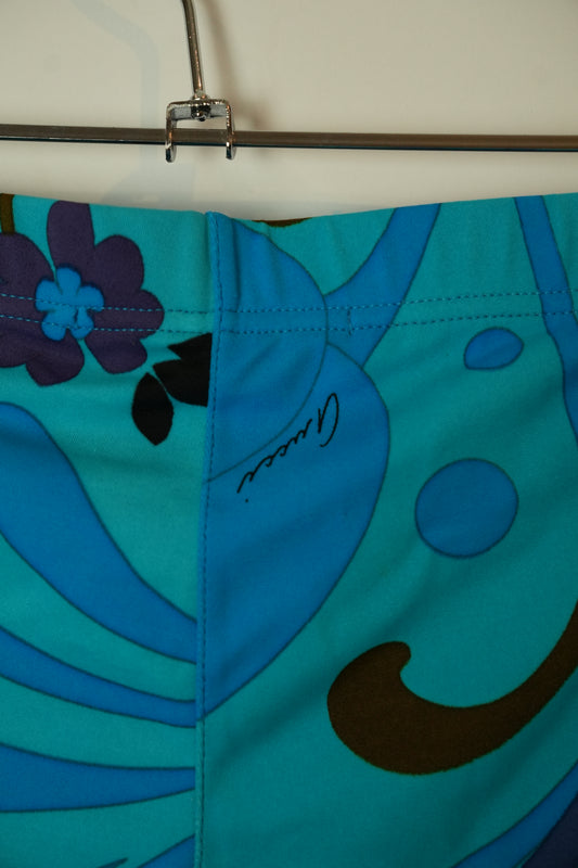 Gucci Spring 1999 Tom Ford Blue Floral Swimming Shorts