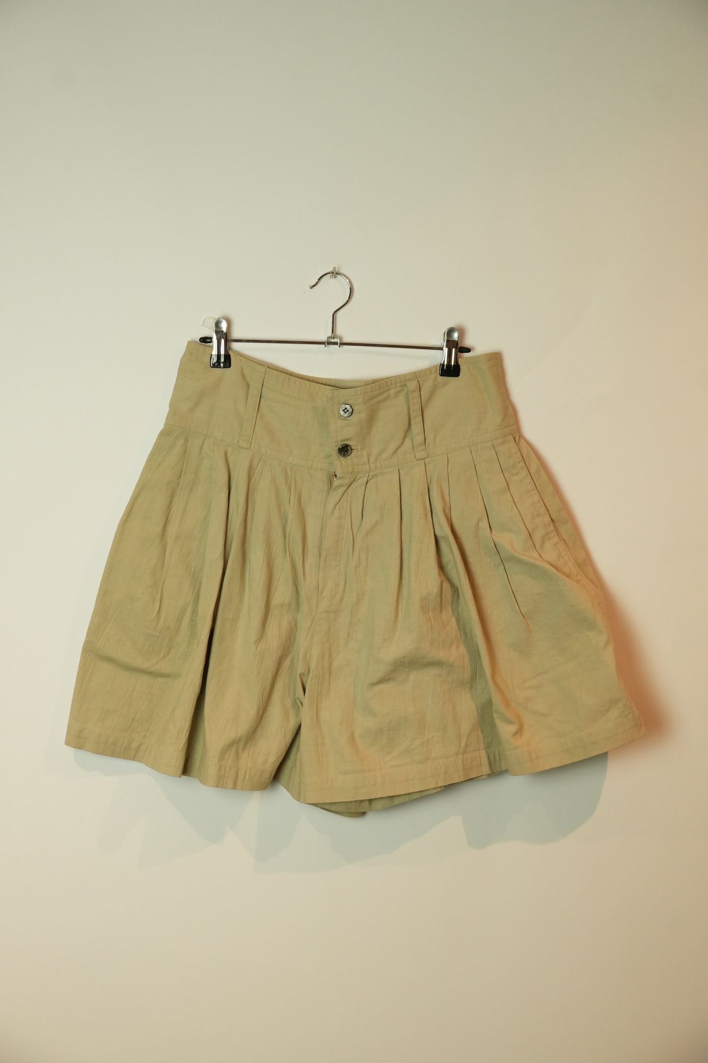 Issey Miyake Sport Cotton Pleated Flare Shorts