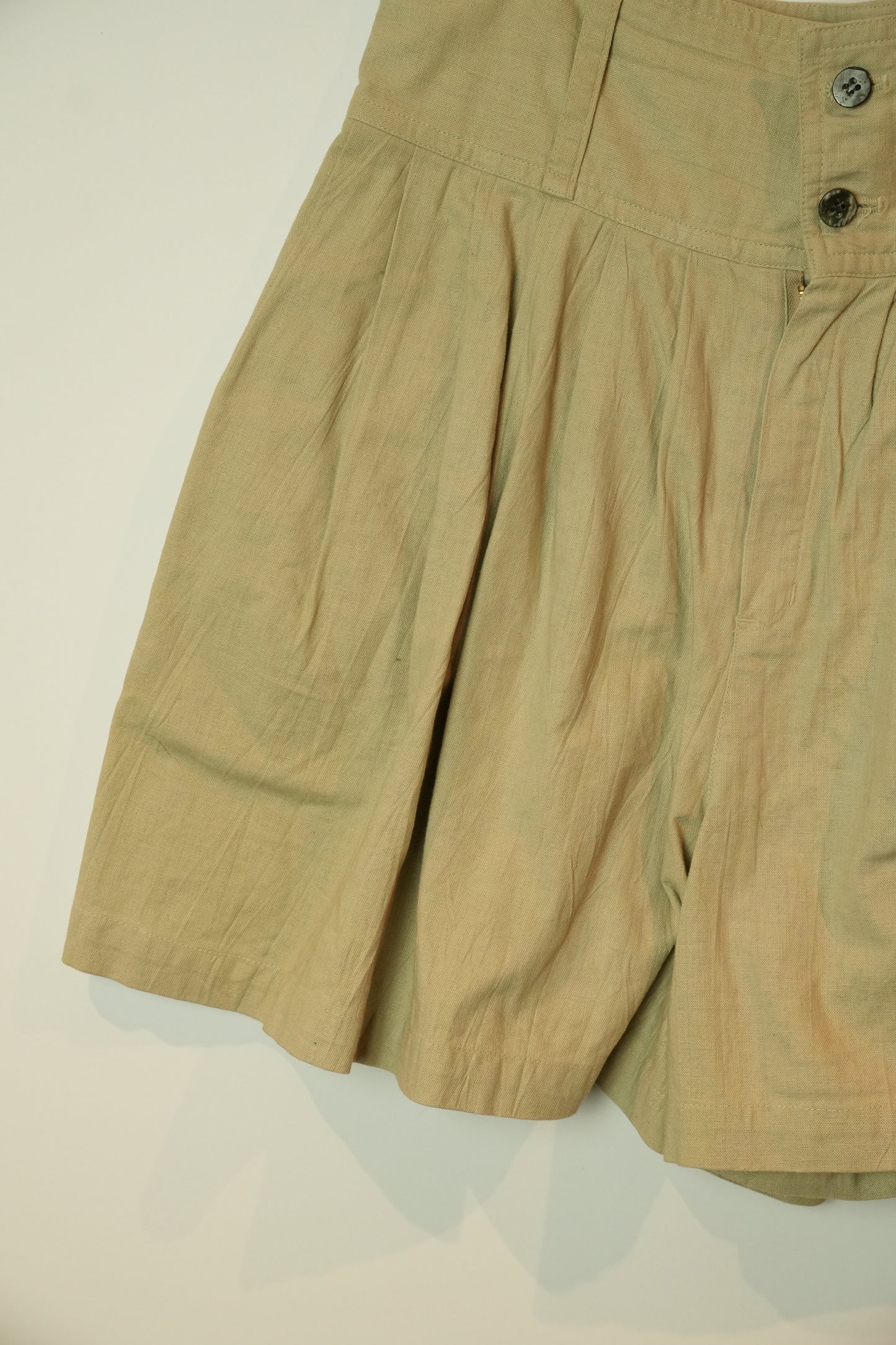Issey Miyake Sport Cotton Pleated Flare Shorts