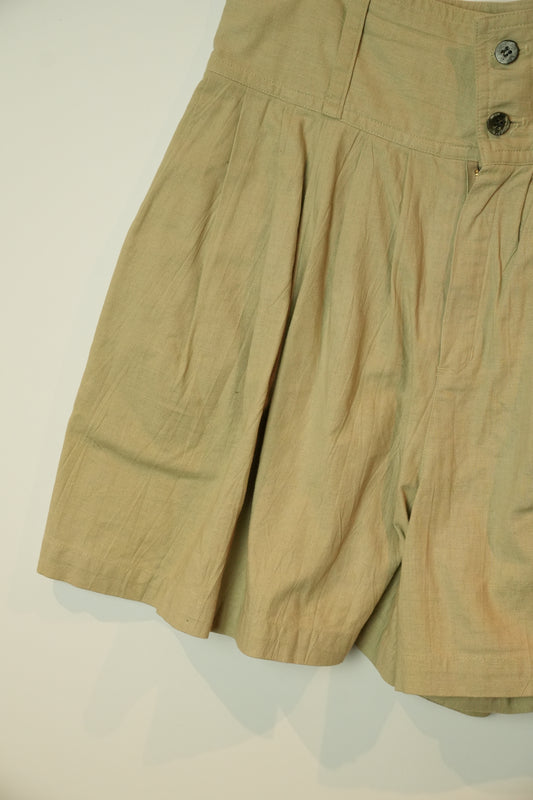 Issey Miyake Sport Cotton Pleated Flare Shorts