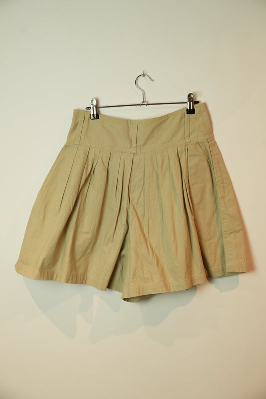Issey Miyake Sport Cotton Pleated Flare Shorts