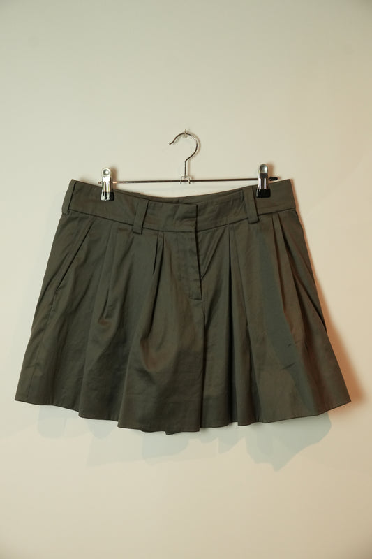 Celine Pleated Grey High Waist Shorts