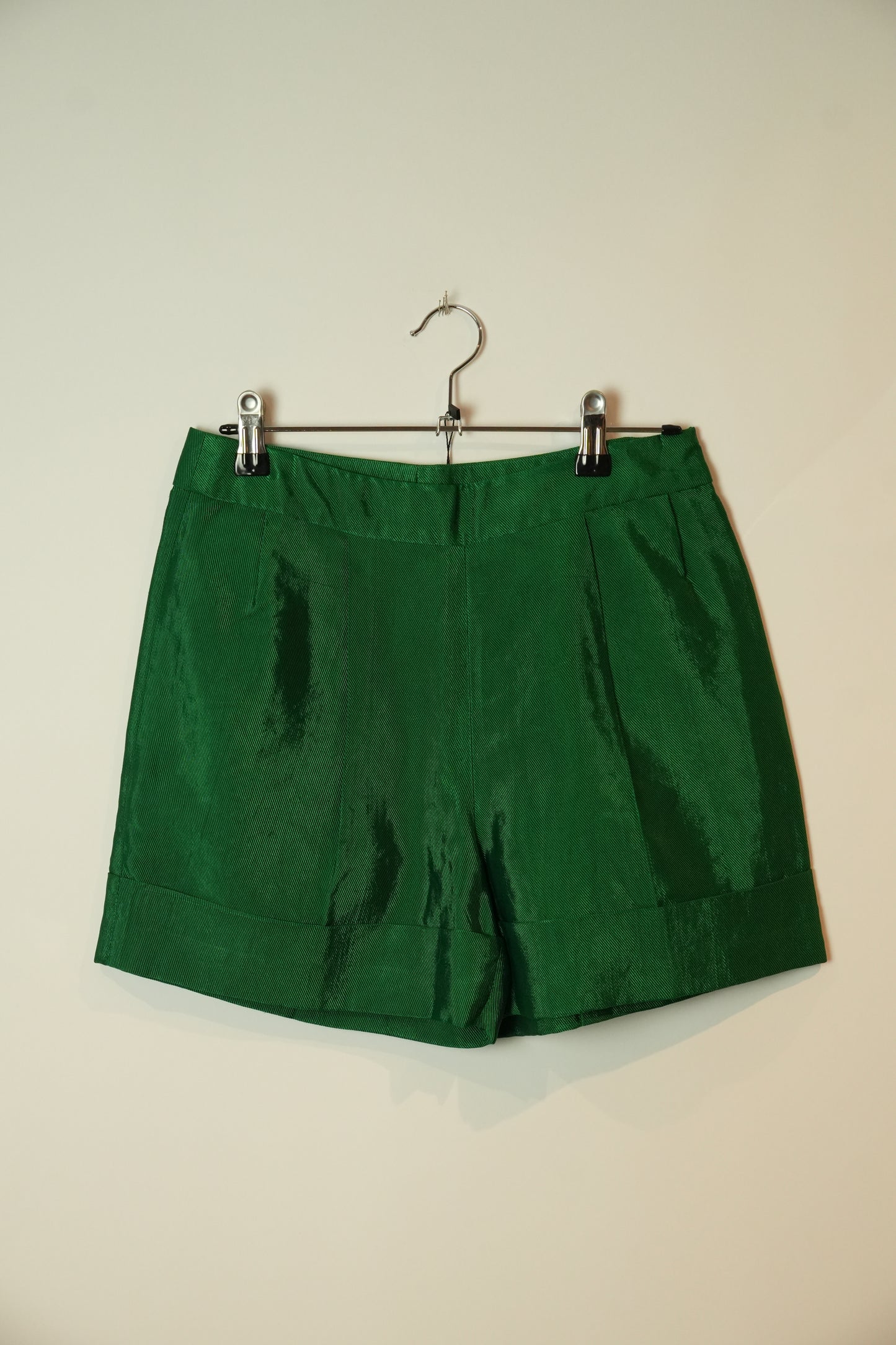 Dries Van Noten Green Silk Short