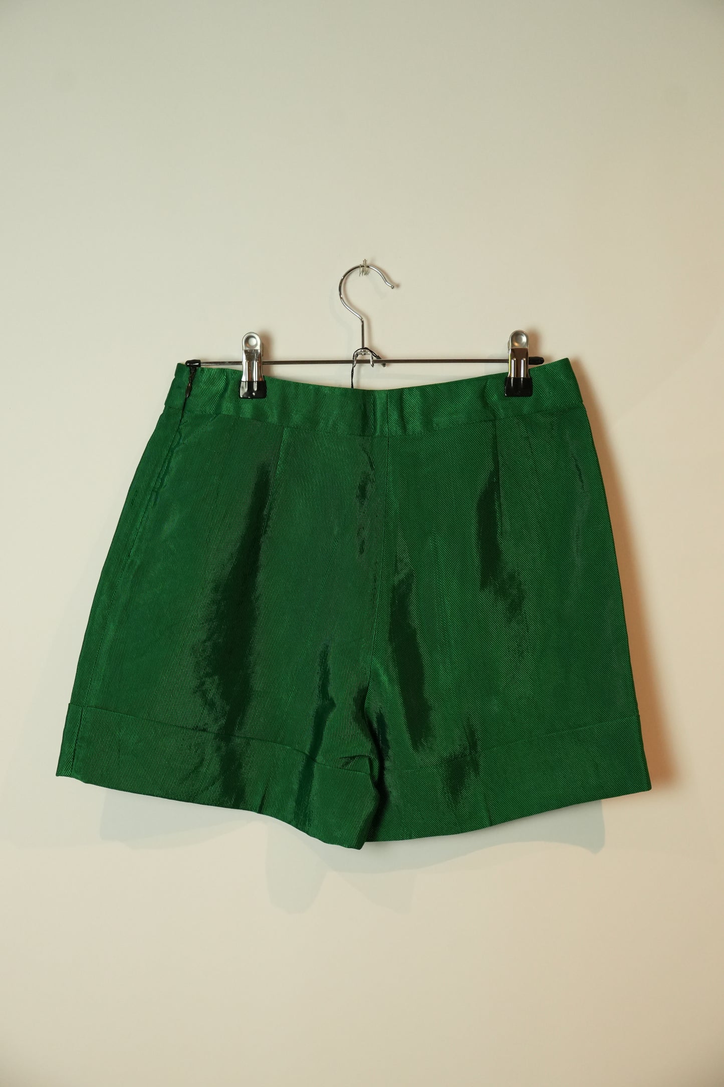 Dries Van Noten Green Silk Short