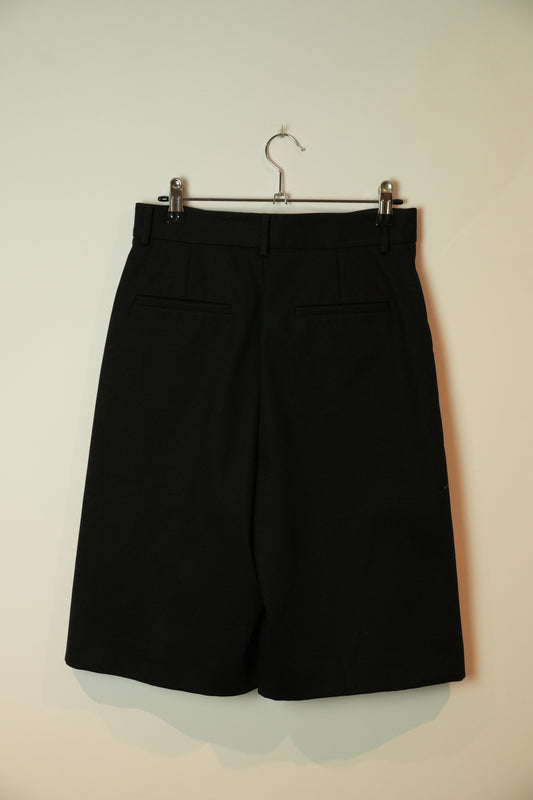 Courreges Pleated Logo Bermuda Shorts