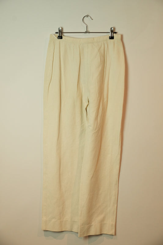 Courreges High Waist Cuodroy Wide Leg Pants