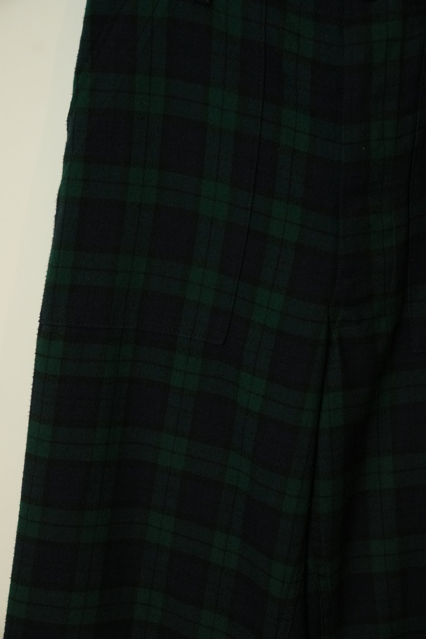 Tricot Comme Des Garcons Plaid Green Blue Straight Leg Trousers