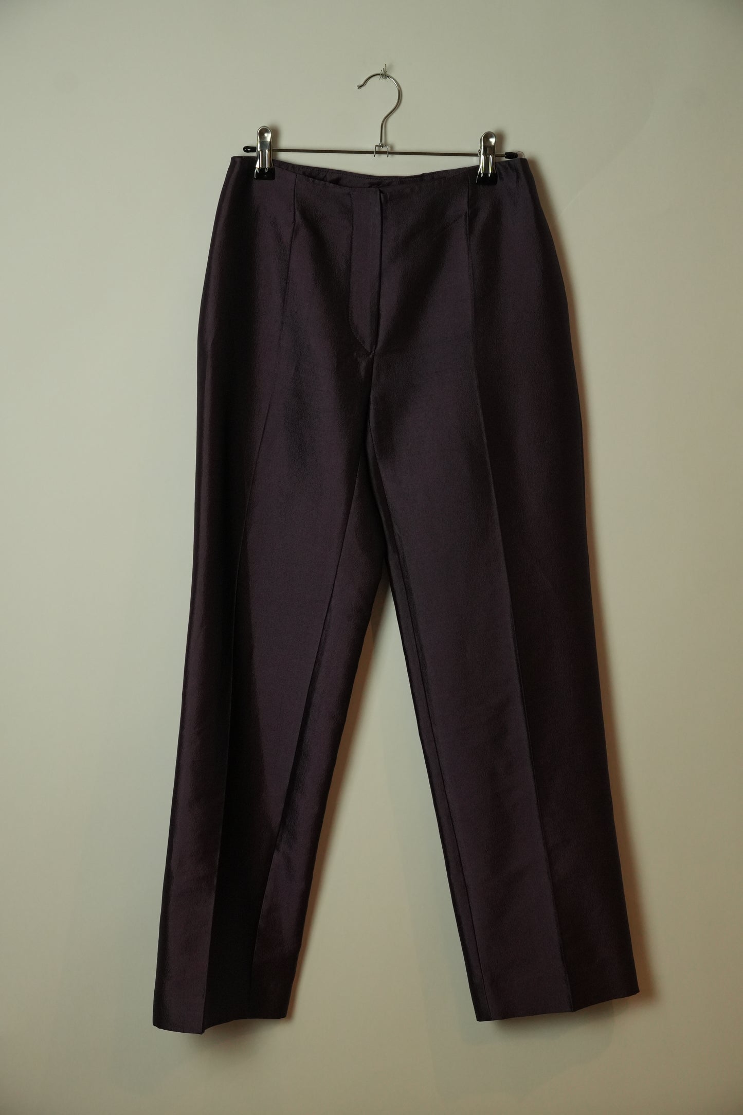 Prada Purple Silk Tapered Pants