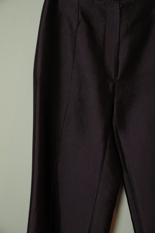 Prada Purple Silk Tapered Pants