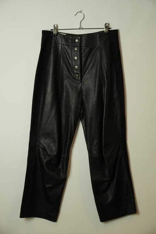 Stella McCartney leather Wide Leg Pants