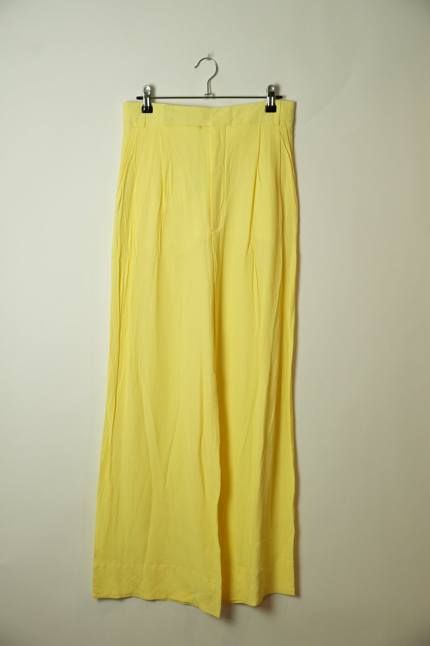Celine Yellow High Waist Wide Leg Pants