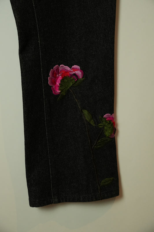 Valentino Floral Embroidered Jeans