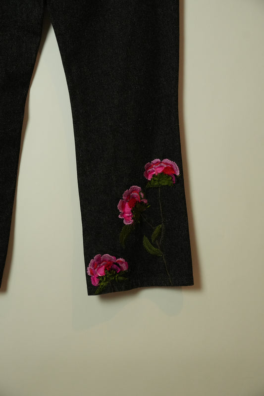 Valentino Floral Embroidered Jeans