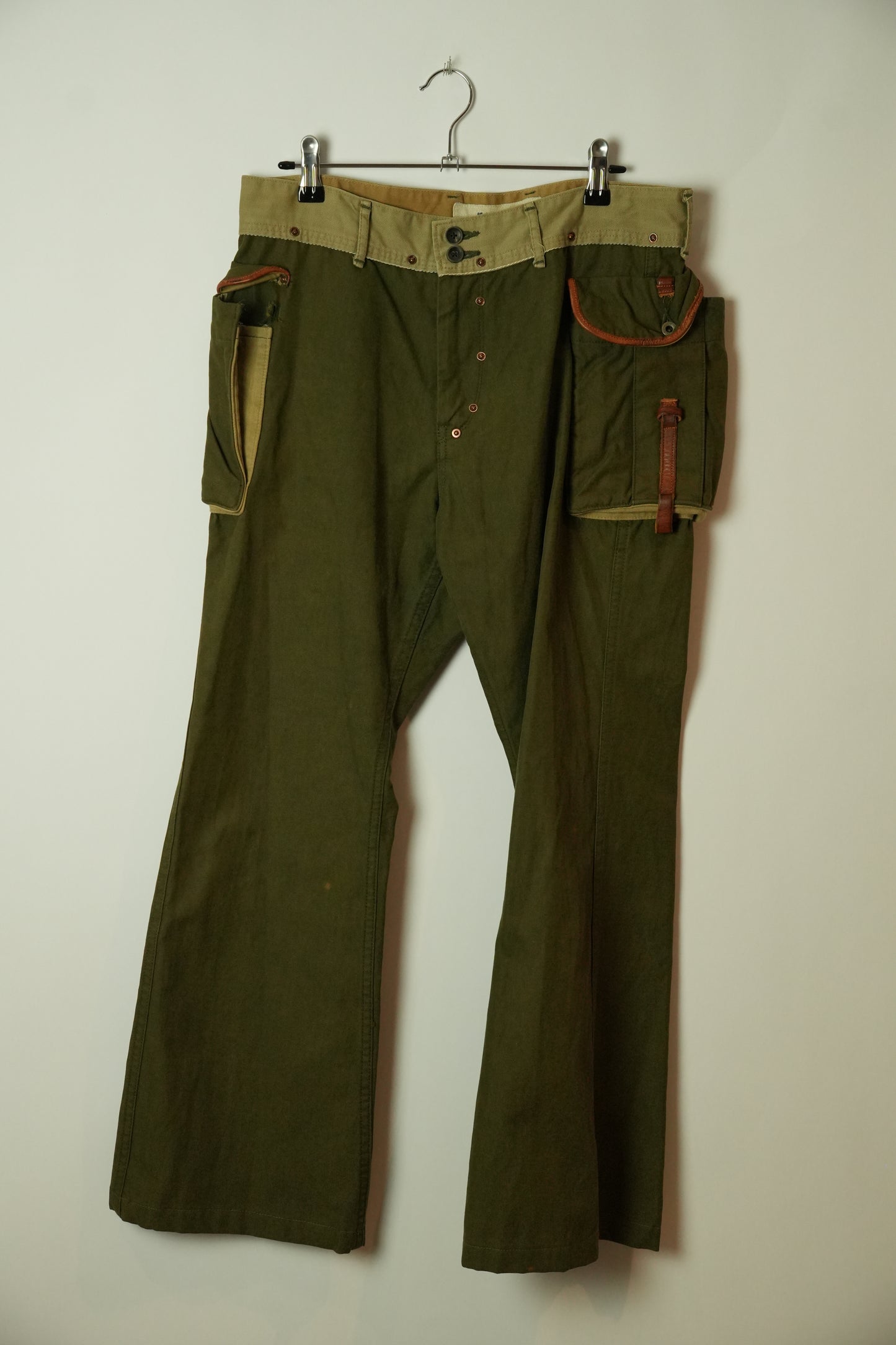 Kapital Utility Drop Crotch Khaki Pants
