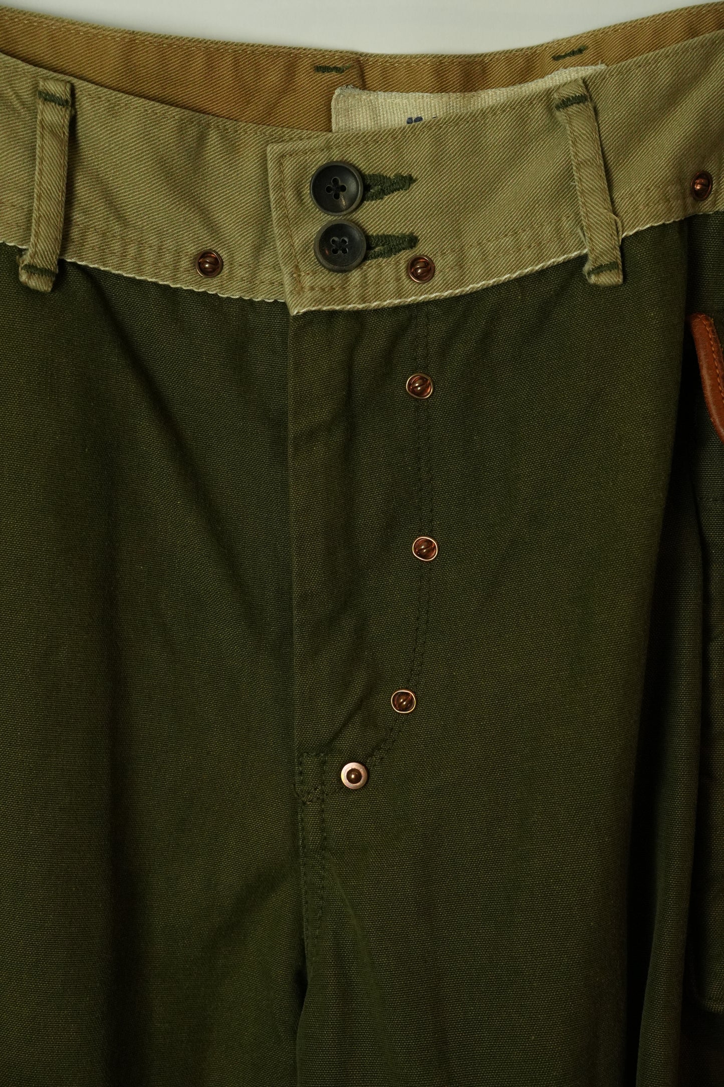Kapital Utility Drop Crotch Khaki Pants