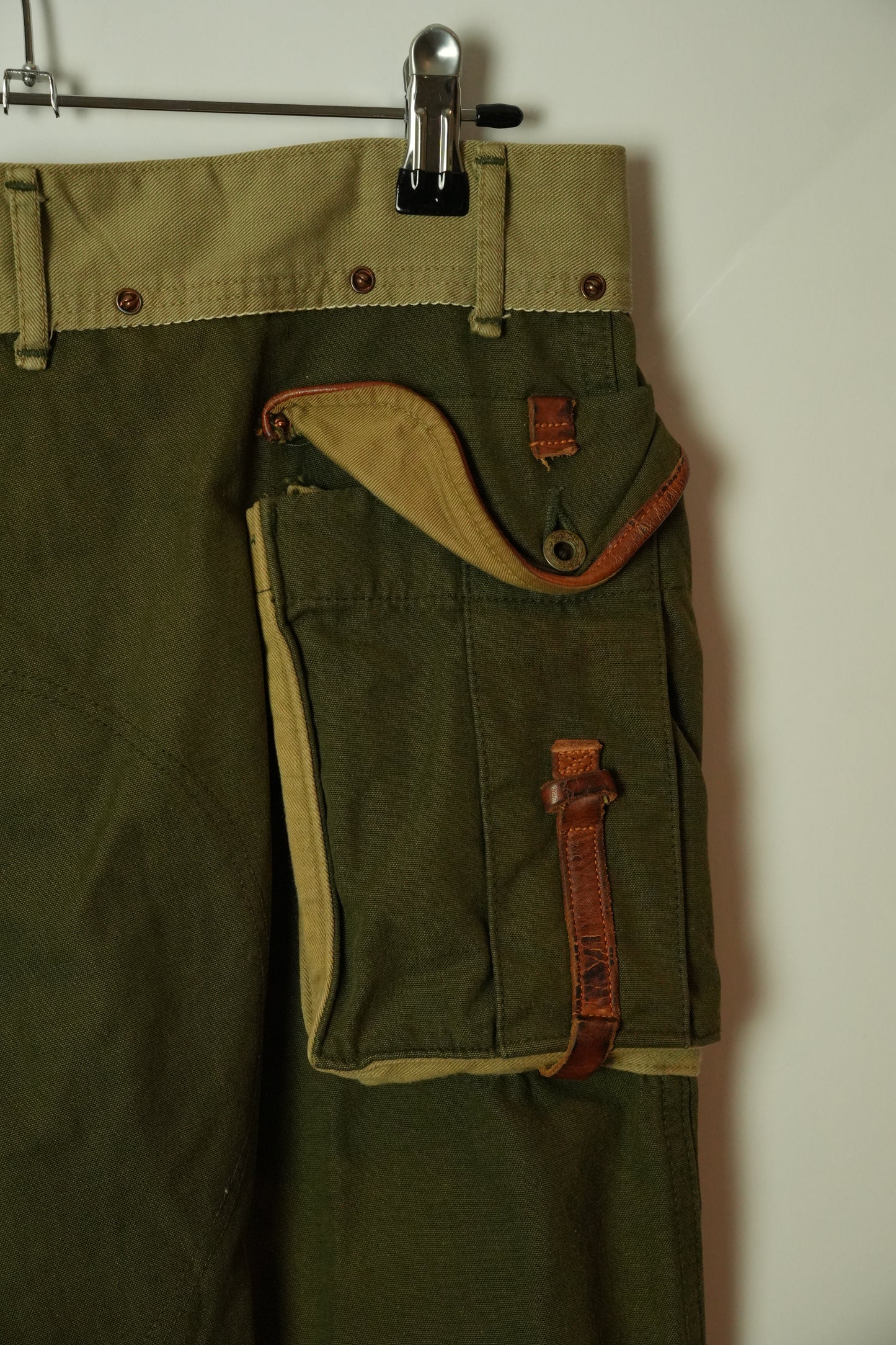 Kapital Utility Drop Crotch Khaki Pants