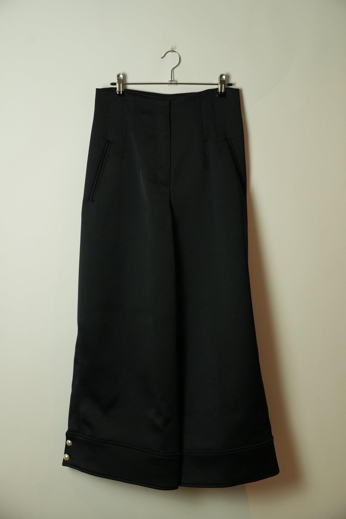 3.1 Phillip Lim Wide Leg Snap Button Hem High Waist Pants