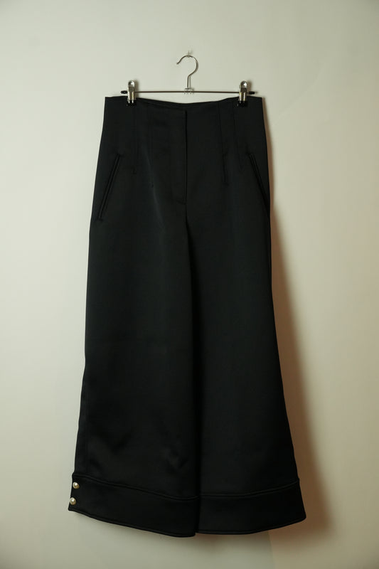 3.1 Phillip Lim Wide Leg Snap Button Hem High Waist Pants