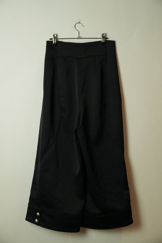 3.1 Phillip Lim Wide Leg Snap Button Hem High Waist Pants