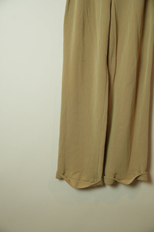 Valentino Beige Slack Pants w Chain Belt