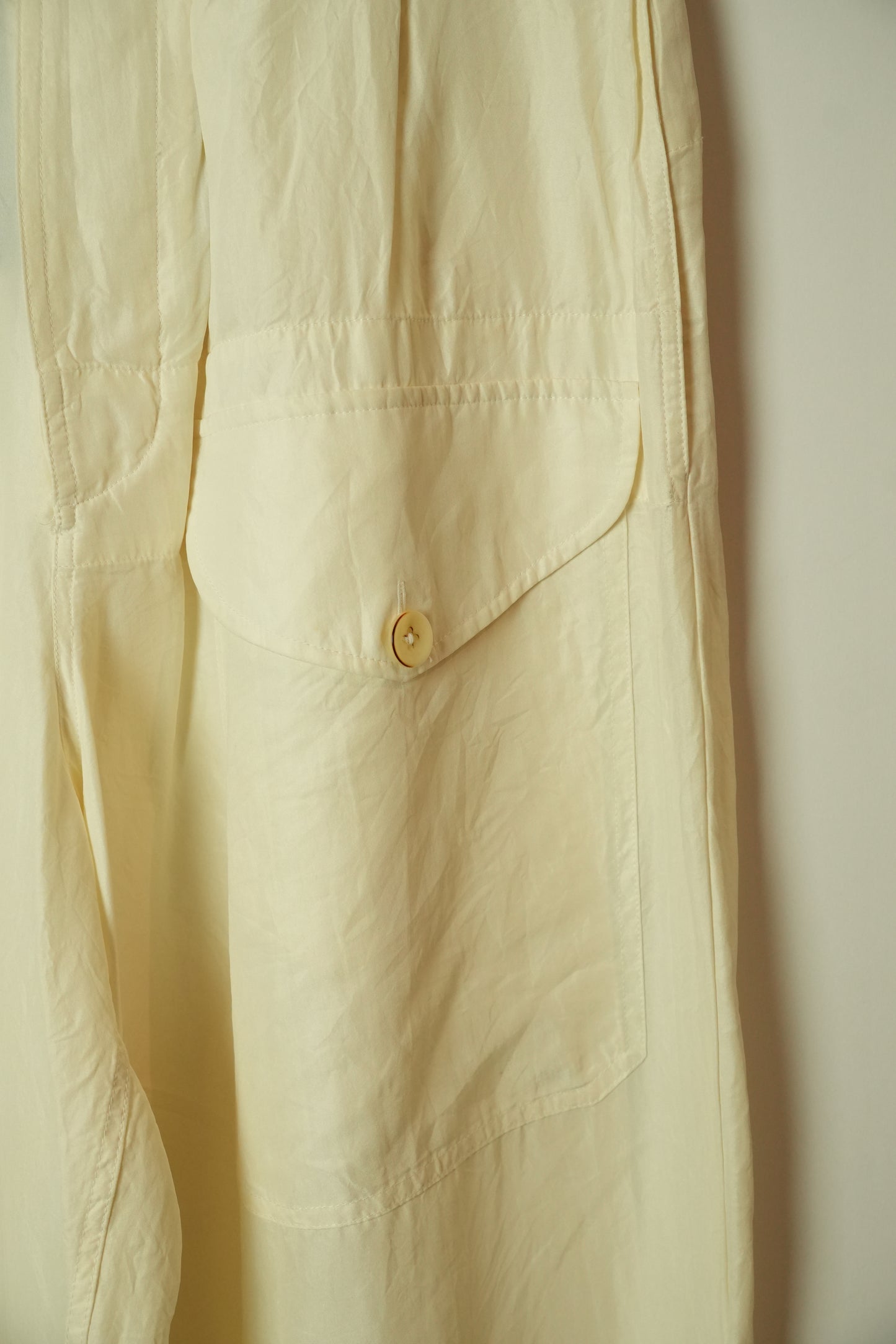 Joseph Silk White Belted Wide Leg  Pants