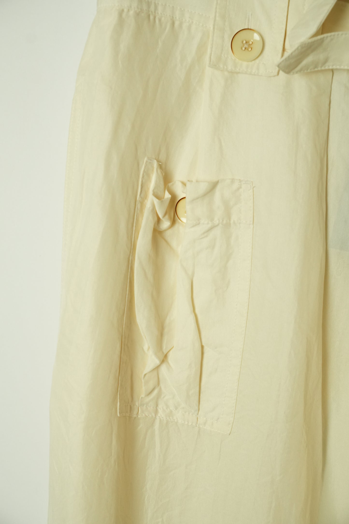 Joseph Silk White Belted Wide Leg  Pants