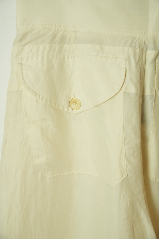 Joseph Silk White Belted Wide Leg  Pants