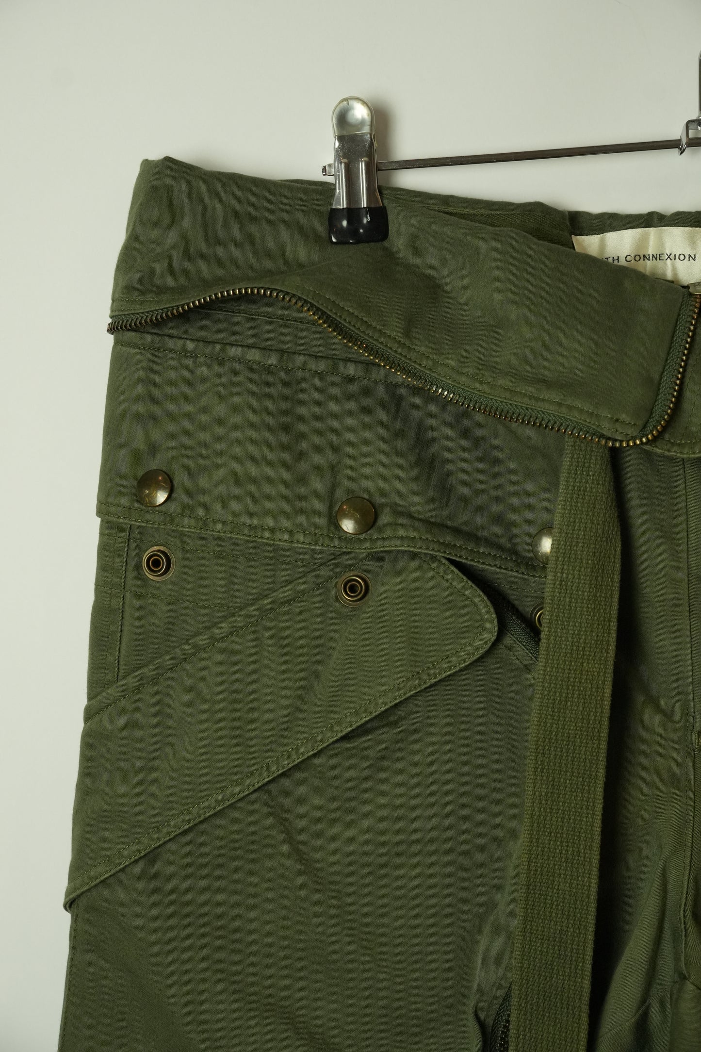 Faith Connexion Zip Pocket Cargo Pants w Fold Over Waist