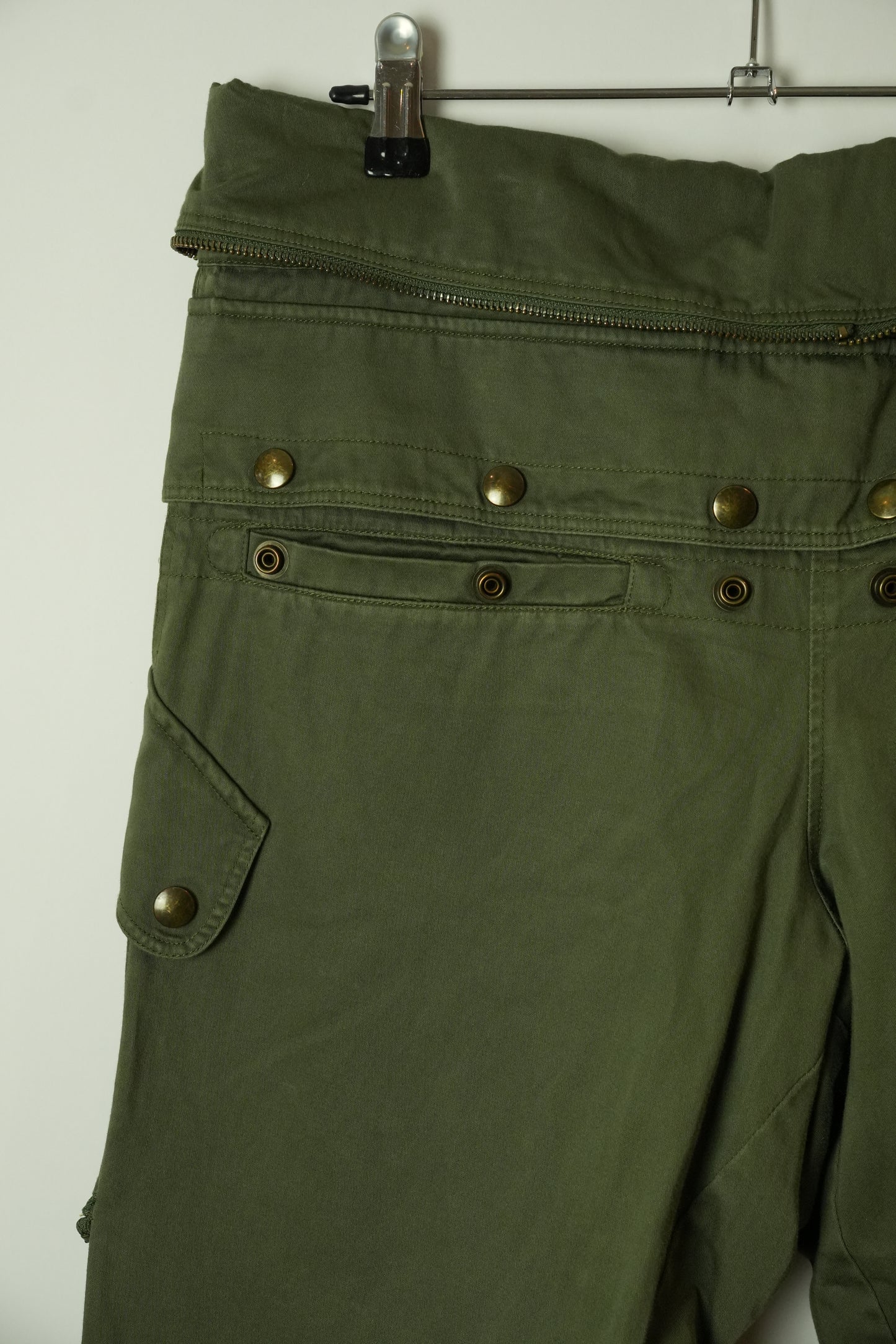 Faith Connexion Zip Pocket Cargo Pants w Fold Over Waist